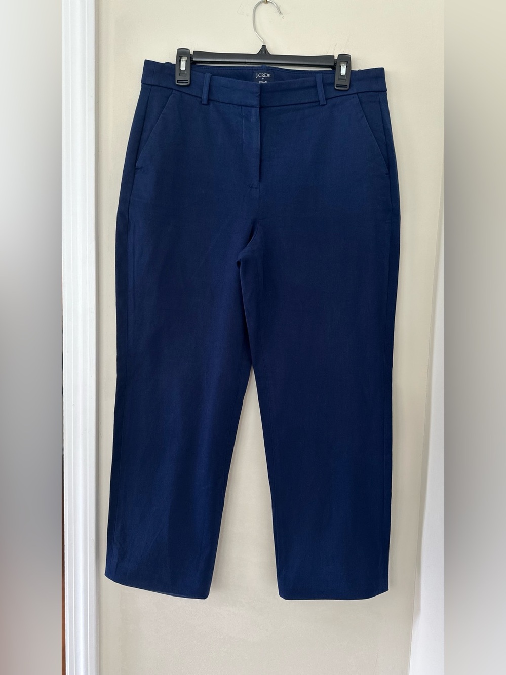 J.Crew Kallie Straight Leg Dress Pants Navy Blue Work Office Business Casual 12